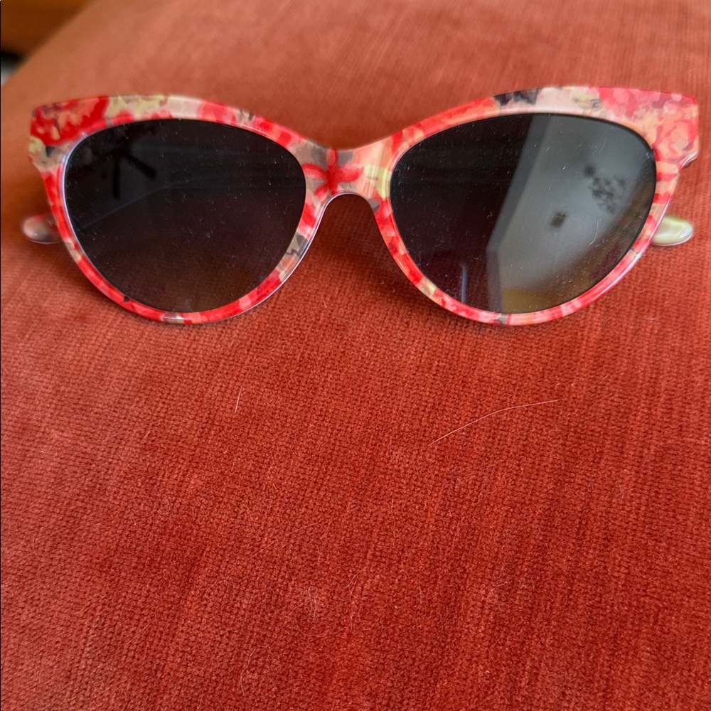 Patricia Nash Red Floral Sunglasses